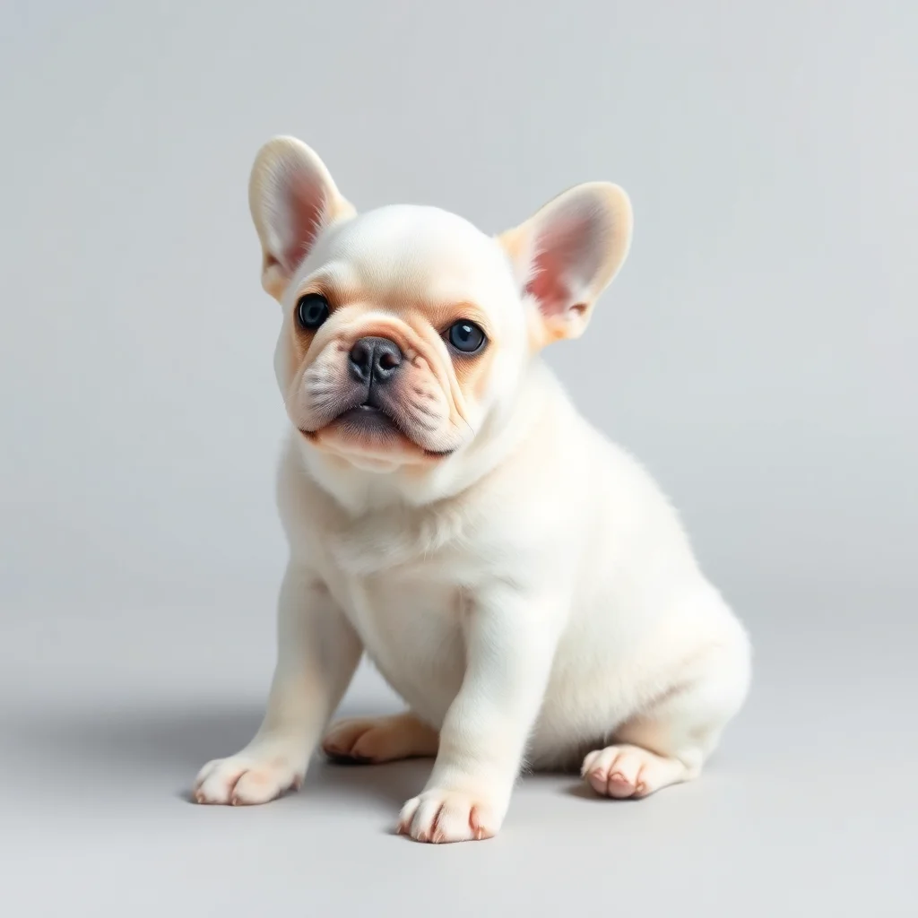 Bulldog Francés Fluffy Blanco