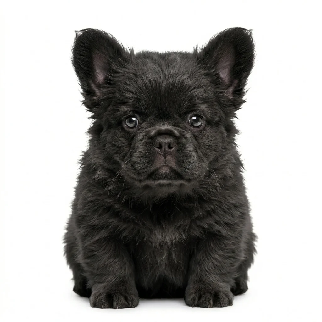 Bulldog Francés Fluffy Negro Sólido en Ciudad de México